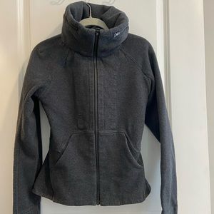 Lululemon Peplum Hoodie Jacket Charcoal Gray
